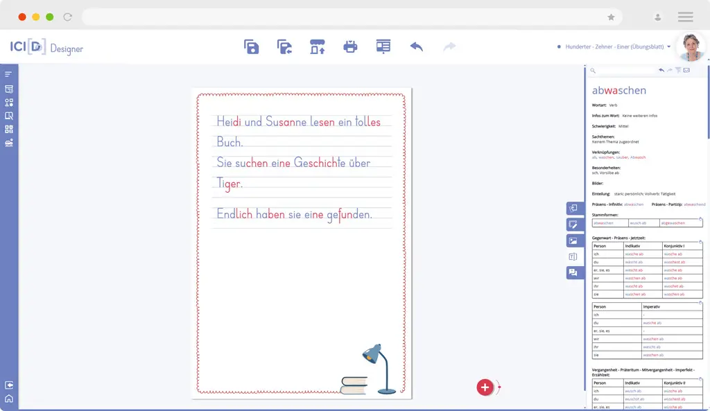 VICIDo Smart Wörterbuch mit umfassenden Extras für Grammatikübungen