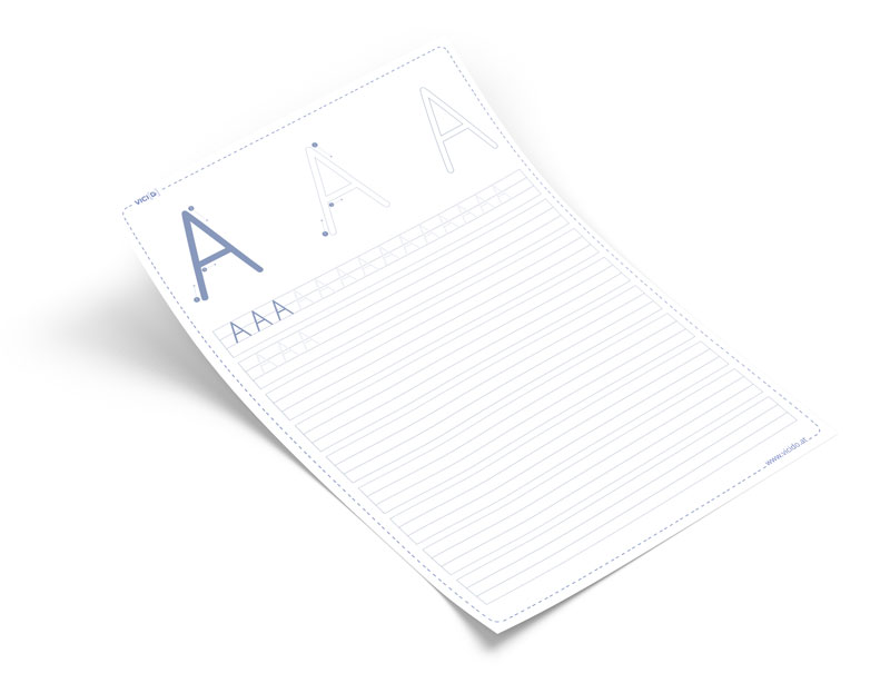 Schreiblehrgang - Arbeitsblätter zum Üben der Druckbuchstaben