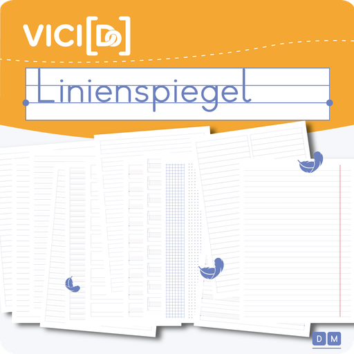 Linienspiegel - A4 Arbeitsblätter in allen Linienversionen und kariert 
