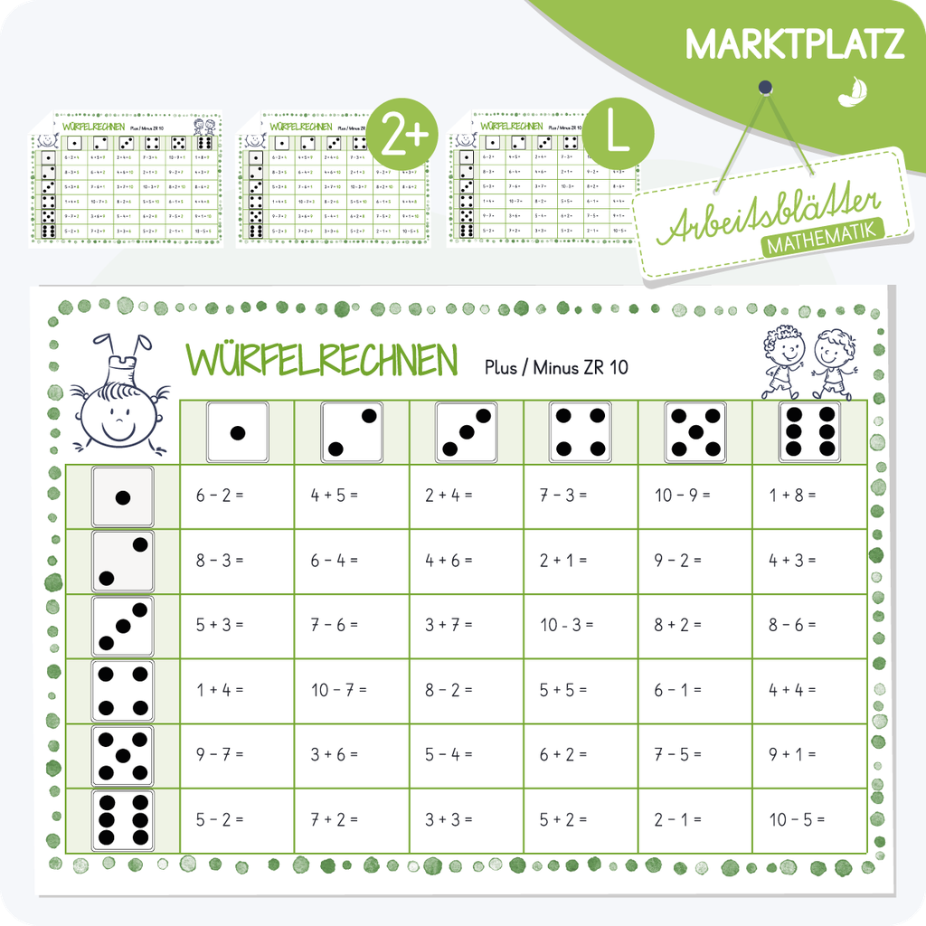 Würfelrechnen ZR 10