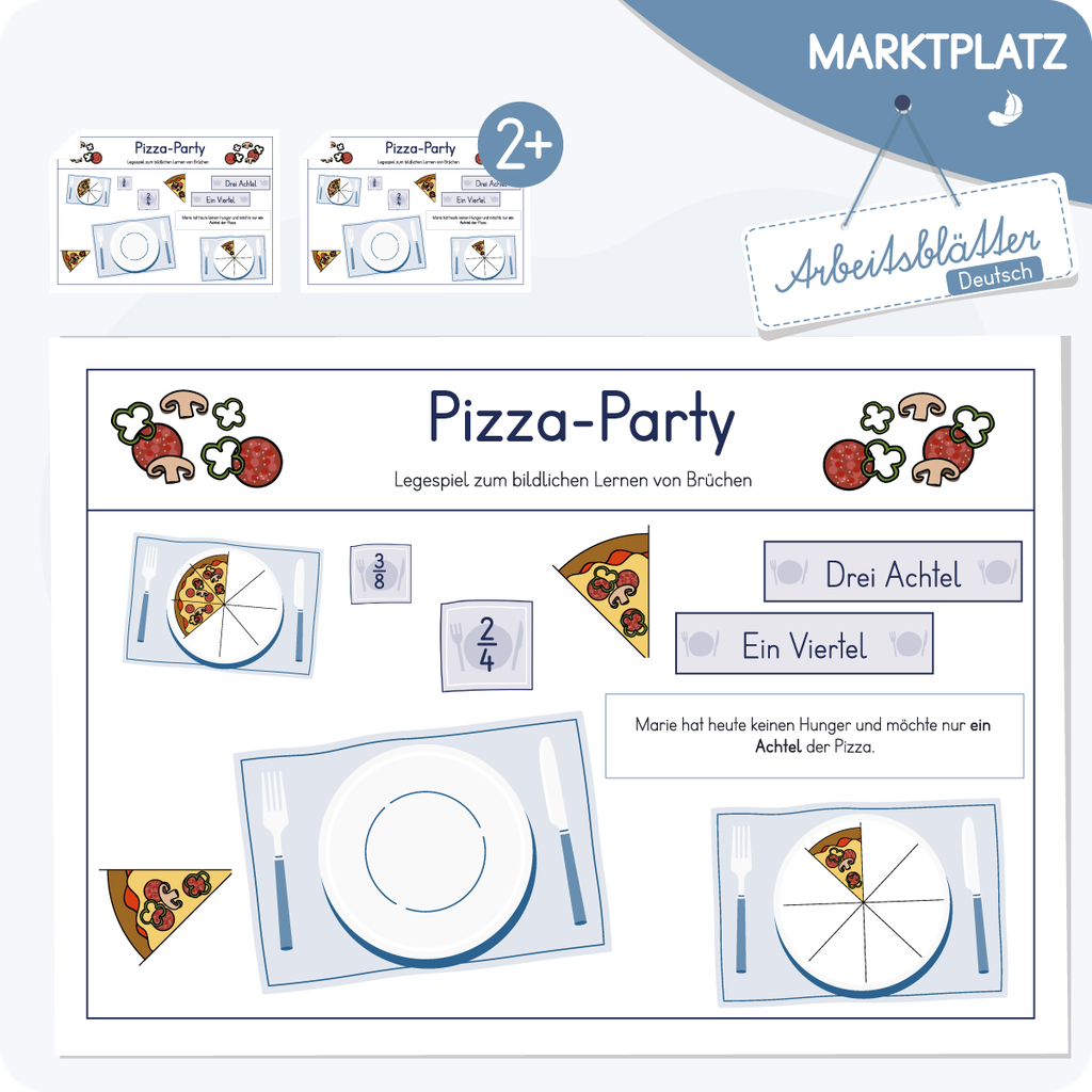 Pizzaparty Brüche