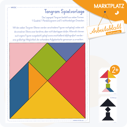 Tangram: Spielvorlage Tangram & Schattentangram